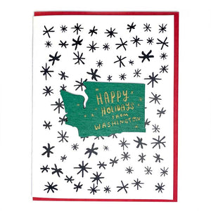 Photograph of Laser-engraved Happy Holidays from Washington Magnet with Card