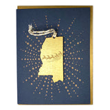 Photograph of Laser-engraved Mississippi Reindeer Ornament with Card