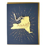 Photograph of Laser-engraved New York Reindeer Ornament with Card