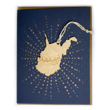 Photograph of Laser-engraved West Virginia Reindeer Ornament with Card