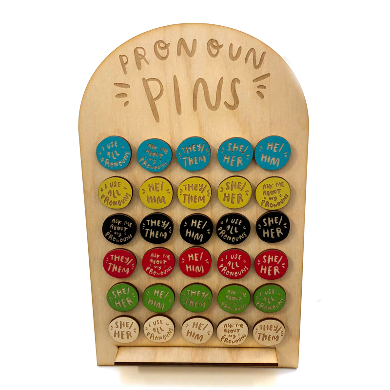 Bulk Order Pronoun Pins (Enamel) – The QUILTBAG