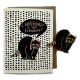 Happy Birthday, in this Economy? - Raccoon Magnet w/Card