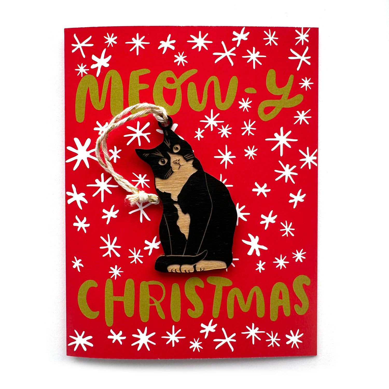 Meowy Christmas - Cat Ornament w/Card – SnowMade, Inc