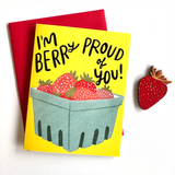 Berry Proud - Strawberry Magnet w/Card