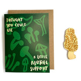 Laser-engraved 'Morel Support' Magnet with Card