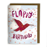 Flappy Birthday Hummingbird Magnet w/ Card