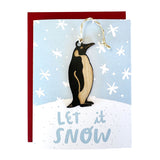 Pic of the &quo;Let it Snow - Penguin Ornament w/Card&quo;