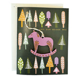 Pic of the &quo;Hope Your Holidays Rock - Rocking Horse Ornament w/Card&quo;