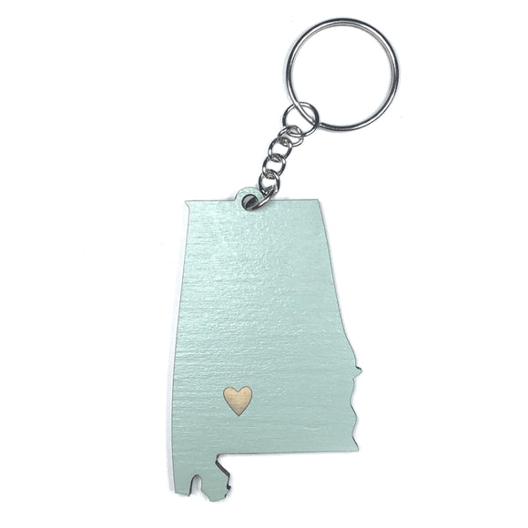 Picture of Alabama Heart Keychain in Sage