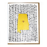 Picture of Alabama Heart Magnet + Card in Mustard