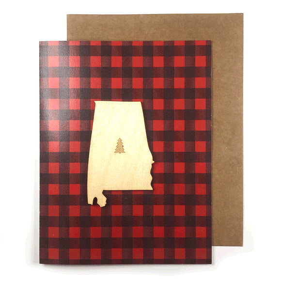 Picture of Alabama Tree Magnet + Card in Natural