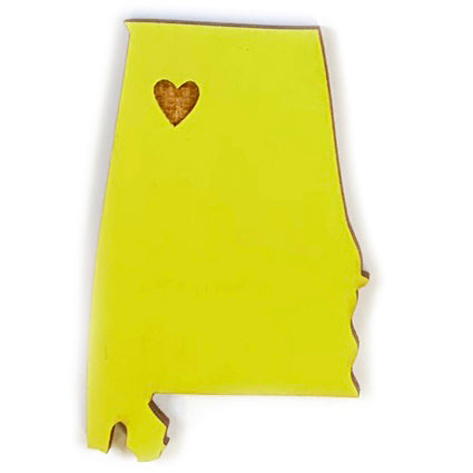 Picture of Alabama Heart Magnet in Spring Green