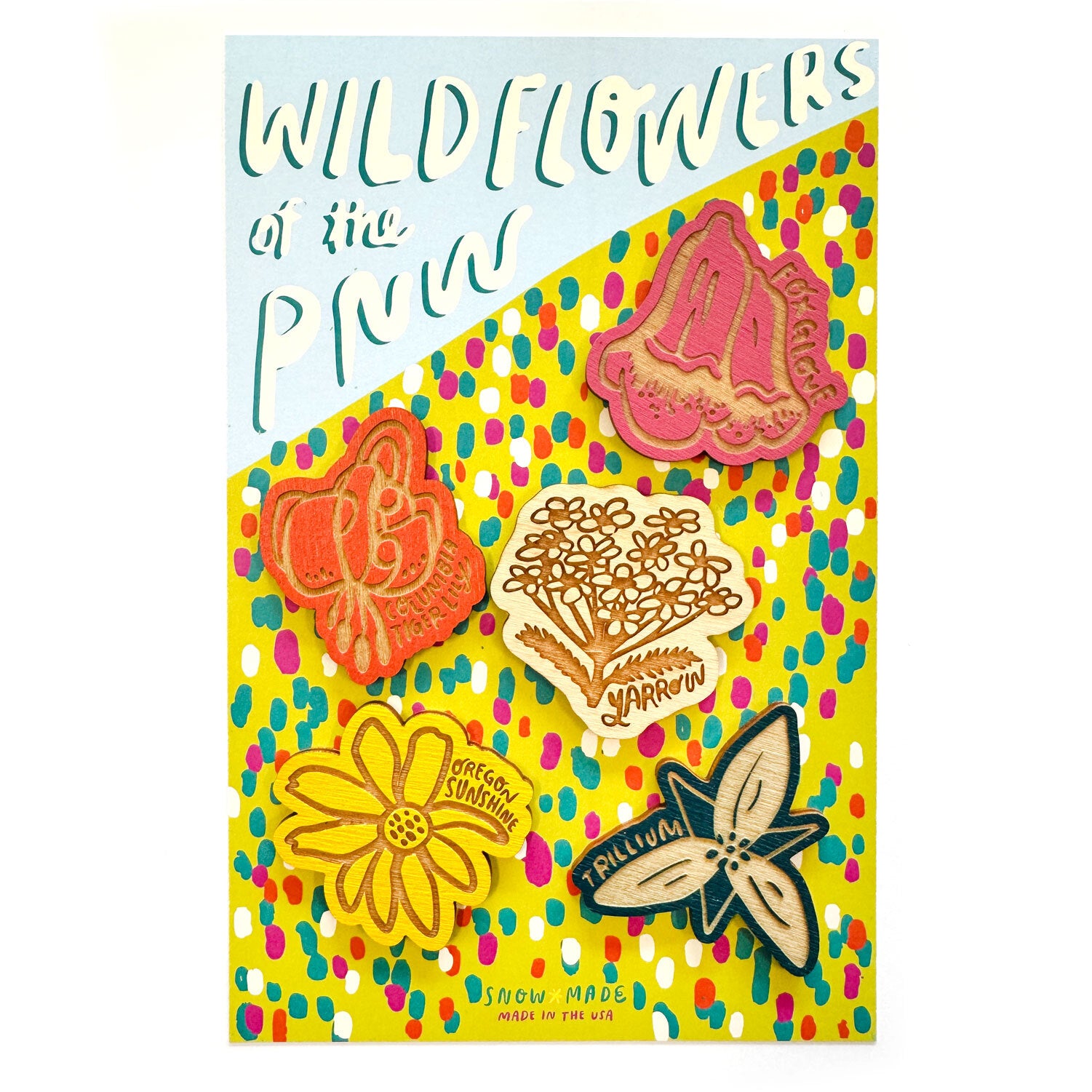 Wildflowers of the PNW - Set of 5 Magnets – SnowMade, Inc