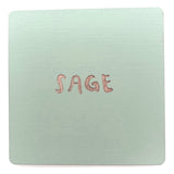 Photograph of a sage color swatch