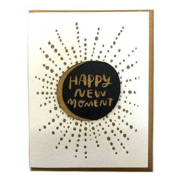 Happy New Moment Magnet with Letterpress Greeting Card