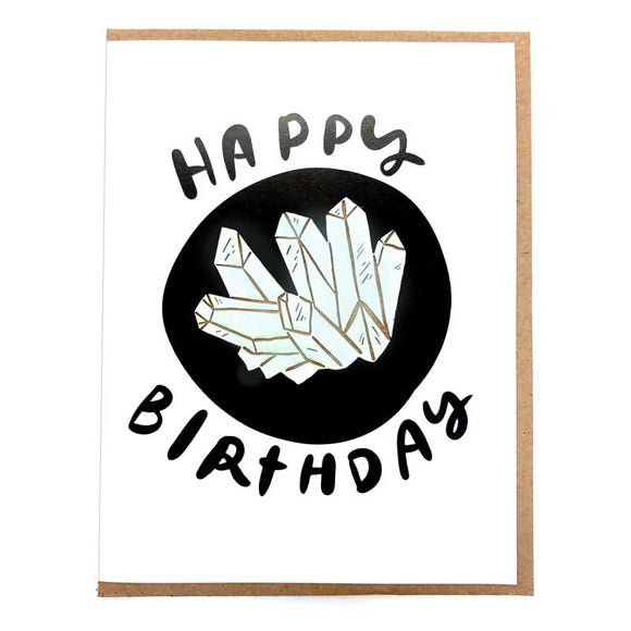 Laser-engraved Crystal Birthday Magnet with Card