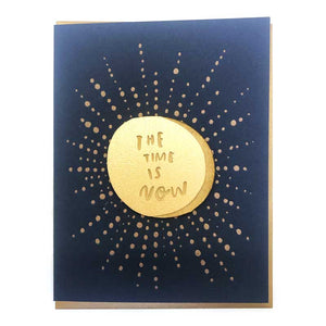 Laser-engraved 'The Time is Now' Magnet with Card
