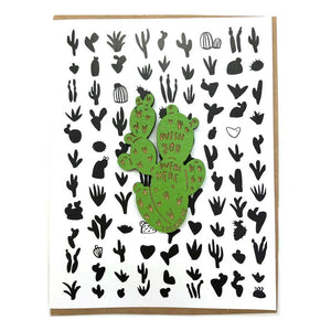 Customized Laser-engraved 'Wish You Were Here' Cactus Magnet with Card