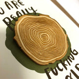 Really Old Tree Rings Magnet w/ Card