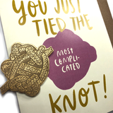 Laser-engraved Congratulations Knot Magnet with Card
