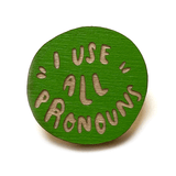 Laser-engraved Pronoun Pins
