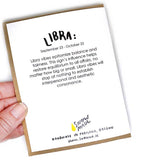 Laser-engraved 'Libra Vibes' Magnet with Card