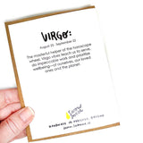 Laser-engraved 'Virgo Vibes' Magnet with Card