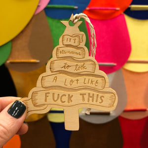 F*CK THIS Laser Engraved Ornament