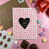 'I F@#*ing Love You' Letterpress Card with Laser-engraved Heart Magnet