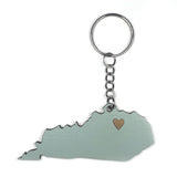 Photograph of Laser-engraved Kentucky Heart Keychain