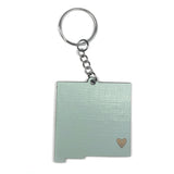 Photograph of Laser-engraved New Mexico Heart Keychain