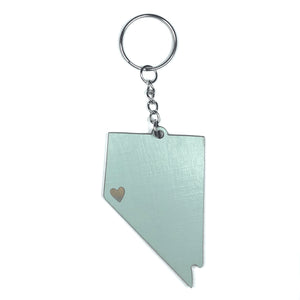 Photograph of Laser-engraved Nevada Heart Keychain