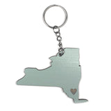 Photograph of Laser-engraved New York Heart Keychain