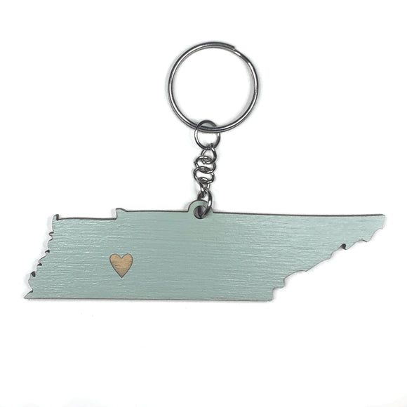 Laser-engraved Louisiana Heart Keychain – SnowMade, Inc