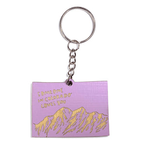 Photograph of Laser-engraved Someone in Colorado Loves You Keychain