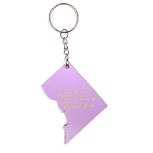 Photograph of Laser-engraved Someone in District of Columbia Loves You Keychain
