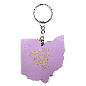Photograph of Laser-engraved Someone in Ohio Loves You Keychain