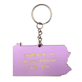 Photograph of Laser-engraved Someone in Pennsylvania Loves You Keychain