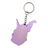 Photograph of Laser-engraved Someone in West Virginia Loves You Keychain