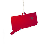 Photograph of Laser-engraved Connecticut Heart Ornament - Small