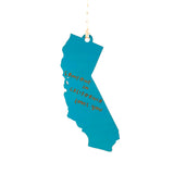 Photograph of Laser-engraved Someone in California Loves You Ornament - Large