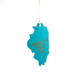 Photograph of Laser-engraved Someone in Illinois Loves You Ornament - Large