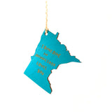 Photograph of Laser-engraved Someone in Minnesota Loves You Ornament - Large