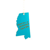 Photograph of Laser-engraved Someone in Mississippi Loves You Ornament - Small