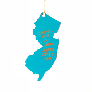 Photograph of Laser-engraved Someone in New Jersey Loves You Ornament - Large