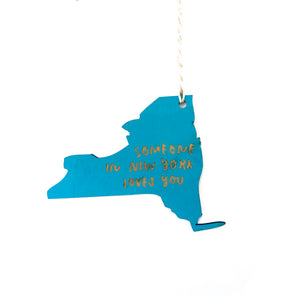 Photograph of Laser-engraved Someone in New York Loves You Ornament - Small