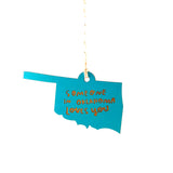 Photograph of Laser-engraved Someone in Oklahoma Loves You Ornament - Large