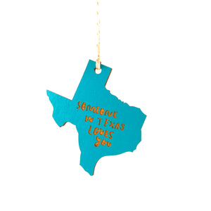 Photograph of Laser-engraved Someone in Texas Loves You Ornament - Large