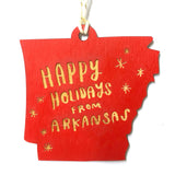 Photograph of Laser-engraved Happy Holidays from Arkansas Ornament - Large