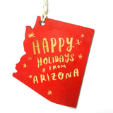 Photograph of Laser-engraved Happy Holidays from Arizona Ornament - Small